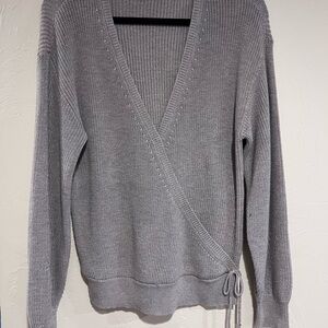 Gentle Fawn Silver V-Neck Wrap Sweater